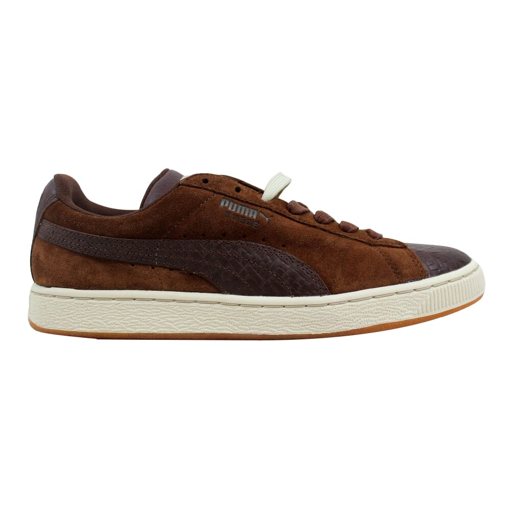 Puma Suede Classic + Herringbone Cappuccino Brown/White Swan 356524-01 Men's