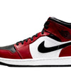 Nike Air Jordan 1 Mid Black / Gym Red - White  554724-069 Men's