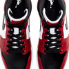 Nike Air Jordan 1 Mid Black / Gym Red - White  554724-069 Men's