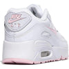 Nike Air Max 90 Leather White/Pink Foam-White-White  CD6867-121 Pre-School
