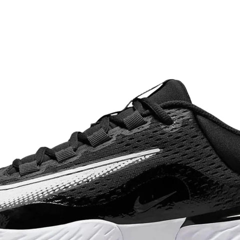 Nike Alpha Huarache Elite 4 Low Black / White - Blue Tint  DJ6521-001 Men's