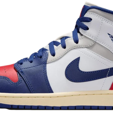 Nike Air Jordan 1 Mid White / Deep Royal Blue  DQ8426-102 Men's