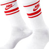 Nike NSW Everyday Essential Crew 3 Pack Socks White/Red  DX5089-102 Men's