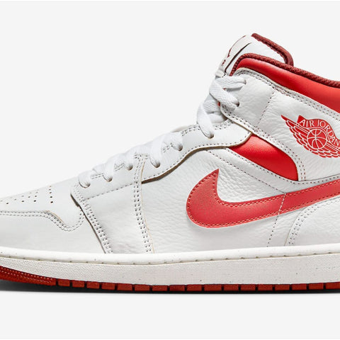 Nike Air Jordan 1 Mid SE White/Lobster-Dune Red-Sail  FJ3458-160 Men's