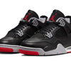 Nike Air Jordan 4 Retro Black / Fire Red - Cement Grey  FQ8213-006 Grade-School