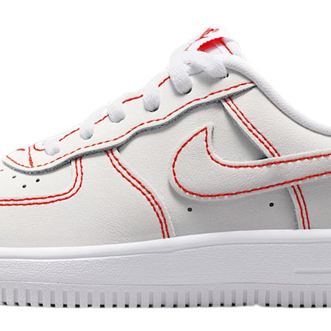 Nike Force 1 Low LV8 1 Lace White / University Red  IO1971-100 Pre-School