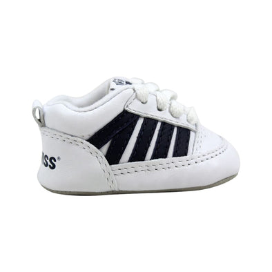 K Swiss Crib 5 Stripe White/Navy 2611109 Toddler