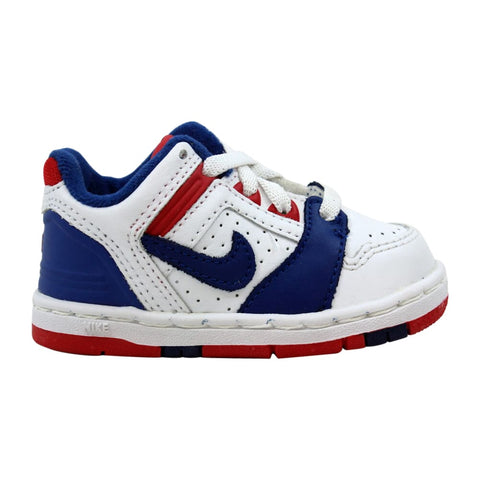Nike Baby Force II Low White/Blue Ribbon-New Red  306529-143 Toddler