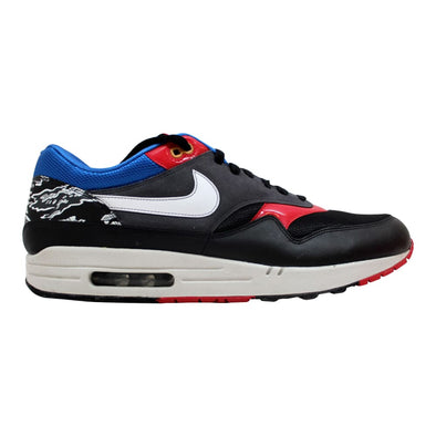 Nike Air Max 1 Black/White-Varsity Red-Varsity Royal Friendly Football Pack 308866-011 Men's