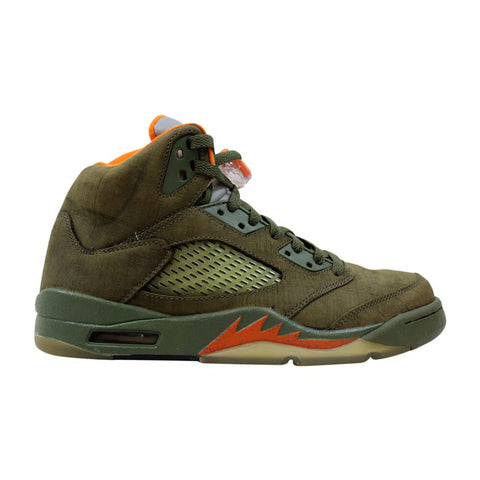 Nike Air Jordan V 5 Retro LS Army Olive/Solar Orange-Black Olive 314259-381 Men's
