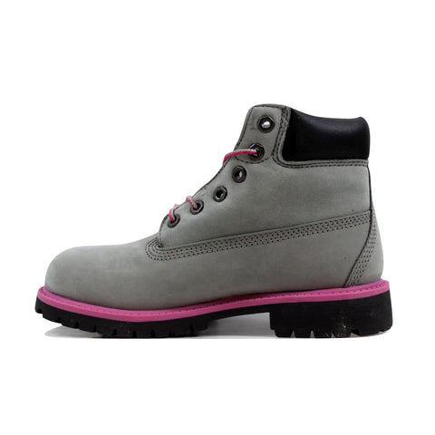 Timberland 6 Inch Premium Waterproof Grey/Pink 3174R Pre-School