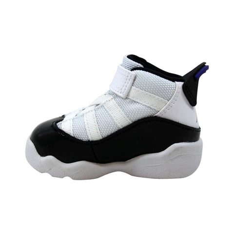 Nike Air Jordan 6 Rings BT White/Black-Dark Concord  323420-104 Toddler