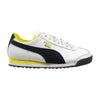 Puma Roma Basic Jr White/Quiet Shade-Yellow 354259 15 Grade-School