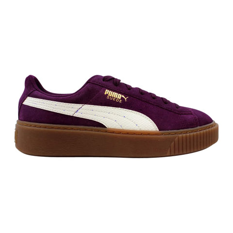 Puma Suede Platform SNK Jr Dark Purple/Marshmellow  363906-03 Grade-School