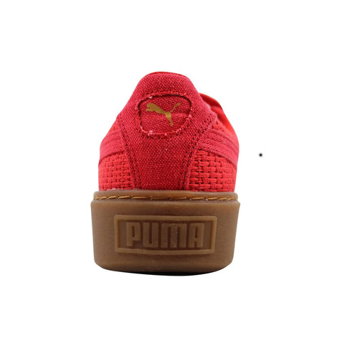 Puma Basket Platform Woven High Risk Red/Gold 364847-01 Women's