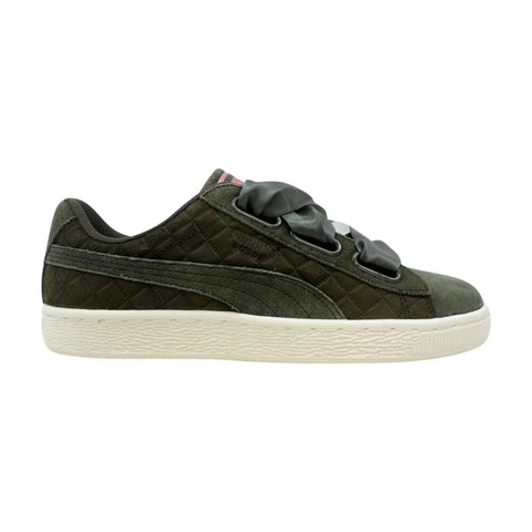 Puma Suede Heart Quilt Olive Night/Cameo Brown  365462-03 Women's