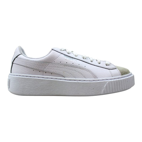 Puma basket Platform Glitz Jr Puma Whtie  365658-01 Grade-School