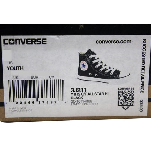 Converse Chuck Taylor All Star Hi Black 3J231 Pre-School