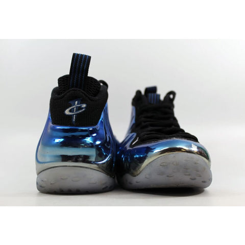 Nike Air Foamposite One 1 Premium Metallic Silver/White-Dark Neon Royal-Black Blue Mirror 575420-008 Men's
