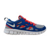 Nike Free Run II 2 Wolf Grey/White-LSR Crimson-Military  443742-020 Grade-School