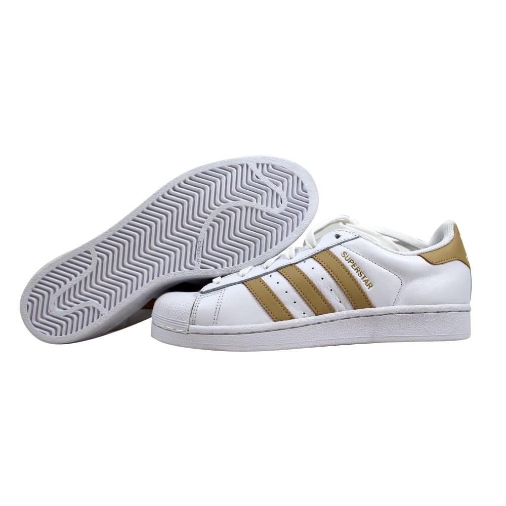 Adidas Superstar White/Linen Khaki-Gold CQ0676 Men's