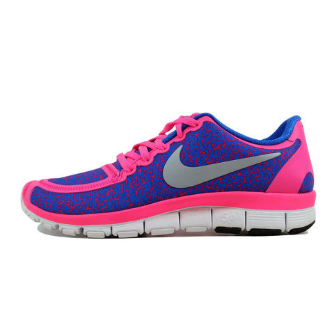 Nike Free 5.0 V4 Hyper Pink/Metallic Platinum-Hyper Cobalt 511281-605 Women's