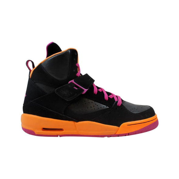 Nike Air Jordan Flight 45 High GS Black/Fusion Pink-Cool Grey-Bright Citrus  524864-028 Grade-School