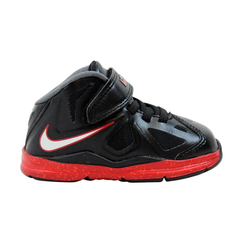 Nike Lebron X 10 Black/chrome-university Red-clay Grey  543566-001 Toddler