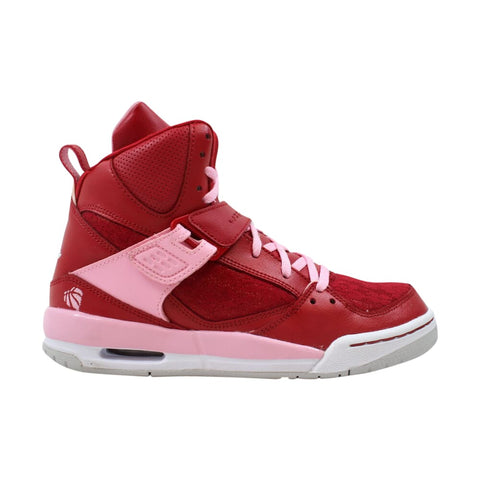 Nike Girls Air Jordan FLT 45 Hi Prem GS Gym Red/White-Ink Pink-Neutral Grey  547769-605 Grade-School