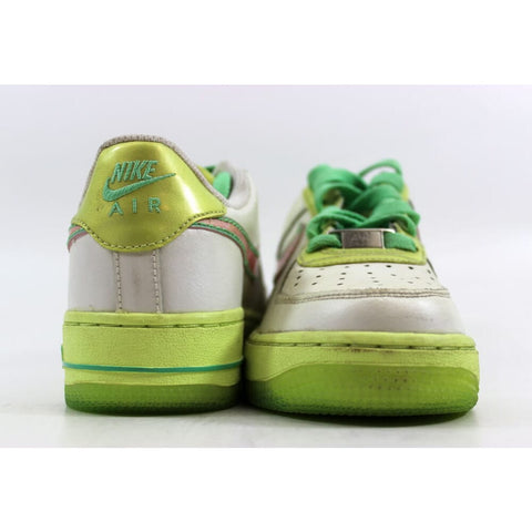 Nike Air Force 1 White/Perfect Pink-Lime-Tourmaline 314219-163 Grade-School