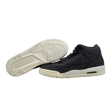 Nike Air Jordan III 3 Retro Wool BG Dark Grey/Dark Grey-Sail Wool 861427-004 Grade-School