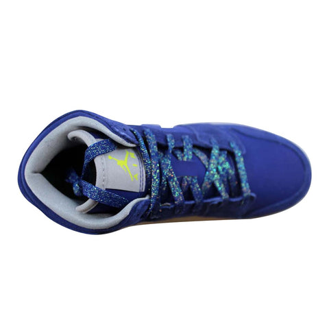Nike Air Jordan I 1 Mid GG Deep Royal Blue/Fierce Green-Wolf Grey  555112-407 Grade-School
