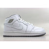 Nike Air Jordan I 1 Mid BG White/White-Wolf Grey 554725-112 Grade-School