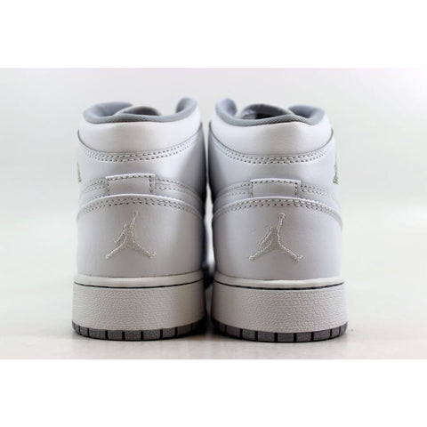 Nike Air Jordan I 1 Mid BG White/White-Wolf Grey 554725-112 Grade-School