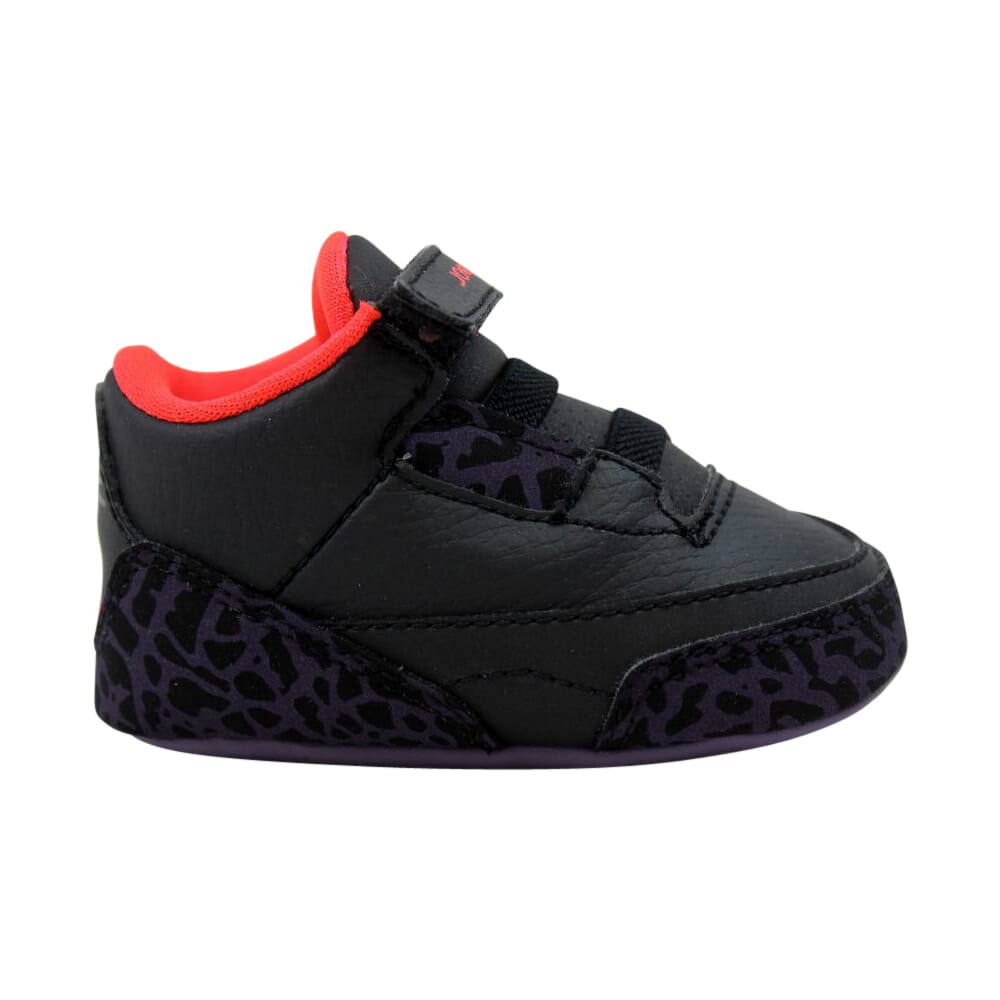 Nike Air Jordan 3 III Retro Black/Bright Crimson-CNYN Purple-Purple  574416-005 Toddler