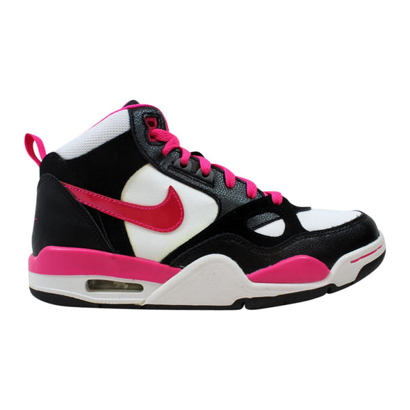 Nike Flight XIII 13 White/Pink Foil-Black-Clay Grey  599701-100 Grade-School