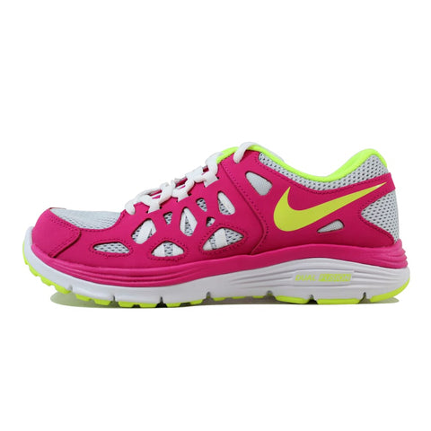 Nike Dual Fusion Run 2 Pure Platinum/Volt Ice-Vivid Pink 599793-005 Grade-School