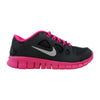 Nike Free 5.0 Shield Dark Charcoal/Metallic Silver-Pink Foil  616698-001 Grade-School