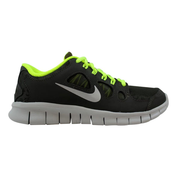 Nike Free 5.0 Shield Dark Loden/Metallic Silver-Volt-Grey  616700-300 Grade-School