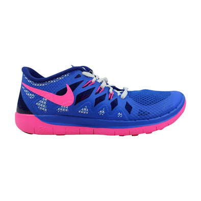 Nike Free 5.0 Hyper Cobalt/Hyper Pink-Deep Royal Blue 644446-400 Grade-School