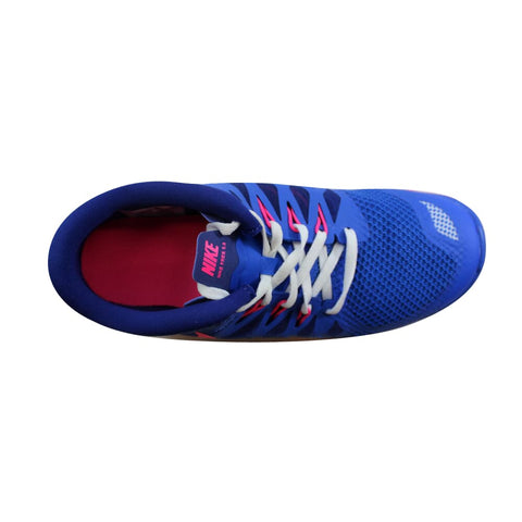 Nike Free 5.0 Hyper Cobalt/Hyper Pink-Deep Royal Blue 644446-400 Grade-School