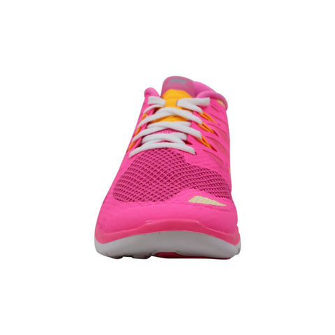 Nike Free 5.0 GS Pink Glow/Metallic Silver-White-Atomic MN  644446-600 Grade-School