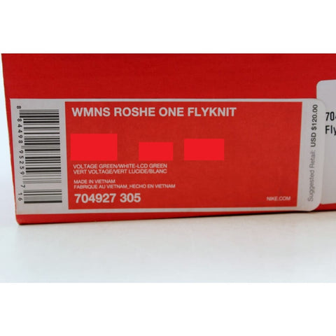 Nike Roshe One Flyknit Voltage Green/White-Lucid Green 704927-305 Women's