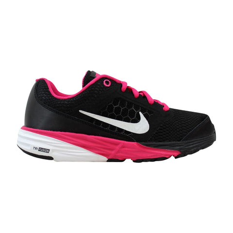 Nike Tri Fusion Run Black/Metallic Silver-Vivid Pink  749827-001 Pre-School