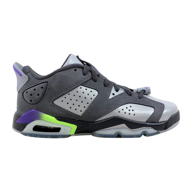 Nike Air Jordan VI 6 Retro Low GG Dark Grey/Ultraviolet-Wolf Grey-Ghost Green  768878-008 Grade-School
