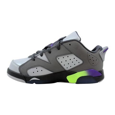 Nike Air Jordan VI 6 Retro GP Dark Grey/Ultraviolet-Wolf Grey-Ghost Green  768884-008 Pre-School