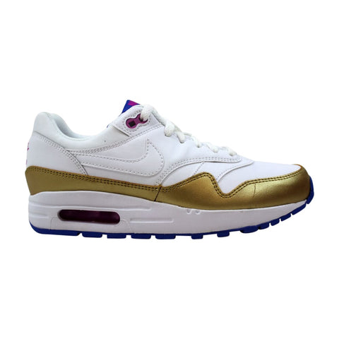 Nike Air Max 1 White/Metallic Gold  807605-103 Grade-School