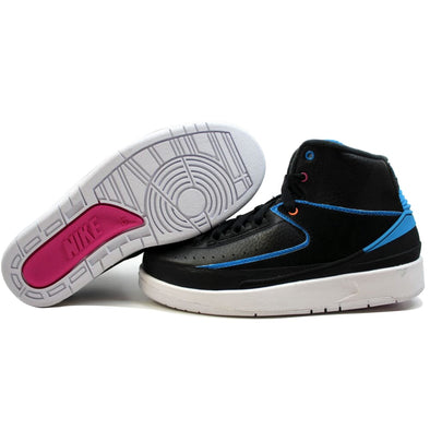 Nike Air Jordan II 2 Retro BG Black/Photo Blue-White-Pink  834276-015 Grade-School