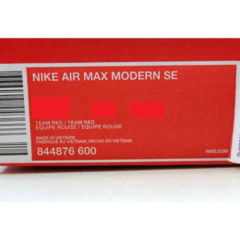 Nike Air Max Modern SE Team Red/Team Red 844876-600 Men's