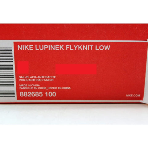 Nike Lupinek Flyknit Low Sail/Black-Anthracite 882685-100 Men's